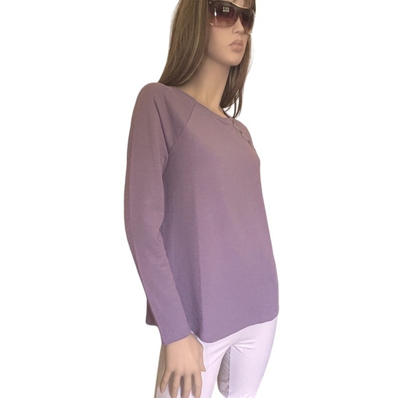 J. Jill Cotton Top Tank Tee Sweater Raglan Long Sleeve Lavender Relaxed Fit XS-S - Picture 4 of 14